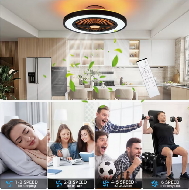 Imagen de Ventilador de Techo con Luz y Control