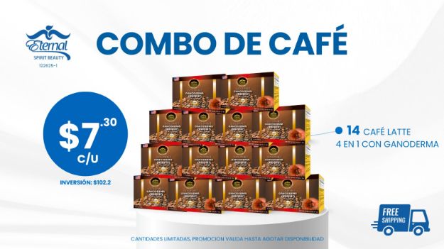 Imagen de COMBO DE CAFE 122625-1: 14 CAFE LATTE 4 EN 1 POR $7.30 C/U