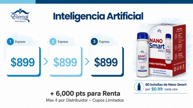 Imagen de Incentivo Inteligencia Artificial Sencilla - 60 Nano Smart $0.99 / Botella