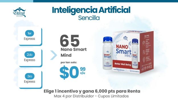 Imagen de Incentivo Inteligencia Artificial Sencilla - 60 Nano Smart $0.99 / Botella