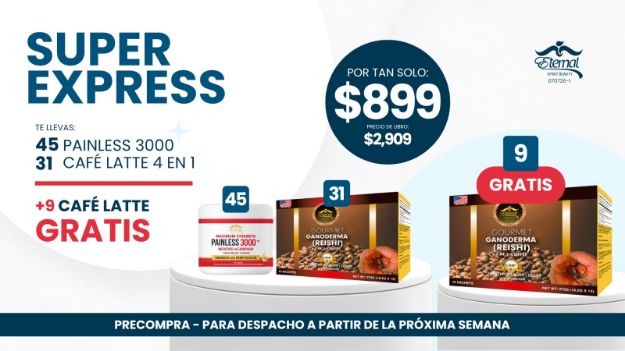 Imagen de SUPER EXPRESS PAINLESS + LATTE CON 9 LATTE GRATIS