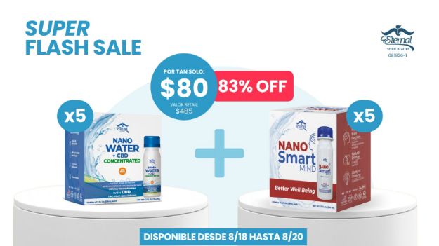 Imagen de COMBO FLASH SALE: 5 NANO WATER CONCENTRADO + 5 NANO SMART MIND