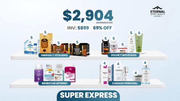 Imagen de PAQUETE EXPRESS LOS PRODUCTOS MAS VENDIDOS DE LA SEMANA $2904 EN PRODUCTOS